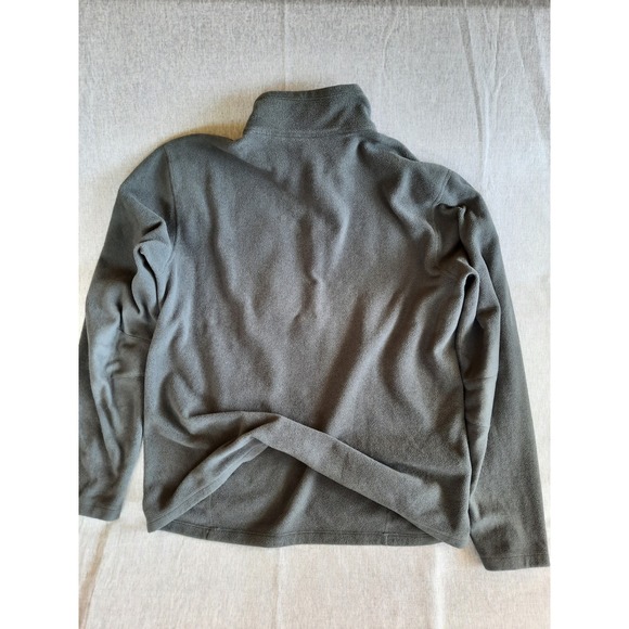 Eddie Bauer Men's Large Gray Fleece Polartec‎ 1/4 Zip Pocket Pullover Sweater - Picture 7 of 8